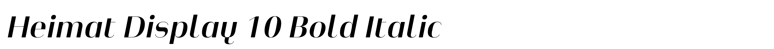 Heimat Display 10 Bold Italic